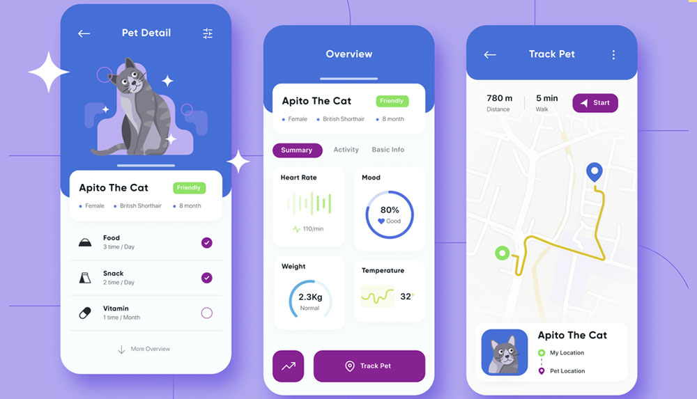 Business model of the pet care application. 