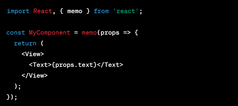 implementation of React.Memo Components to Boost Performance